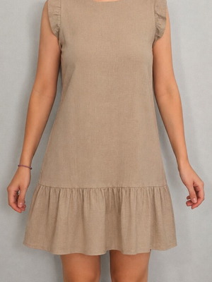 Dress used, women's size M, gray and beige