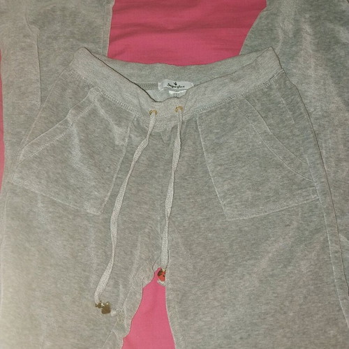 Sugar velour tracksuit gray like new, size 13-14