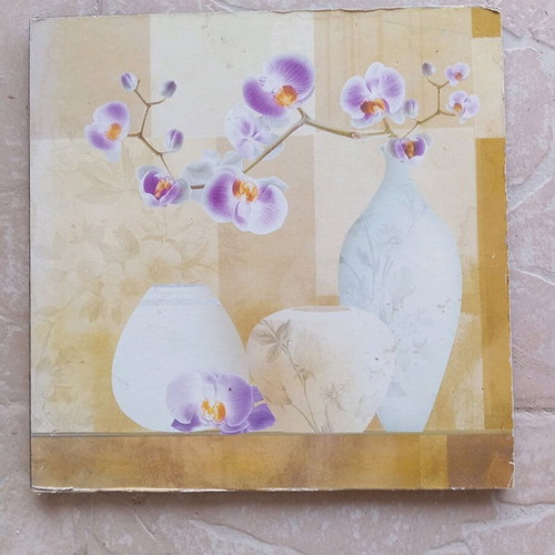 Orchid print frame used 27×27
