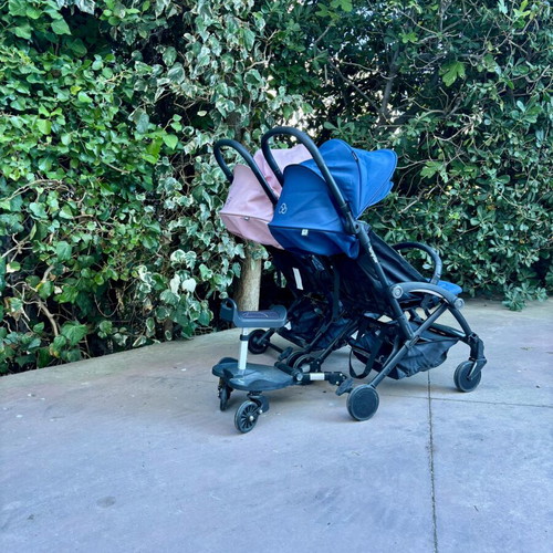 Bumprider Connect 3 twin strollers like new, pack of 2, pink and blue