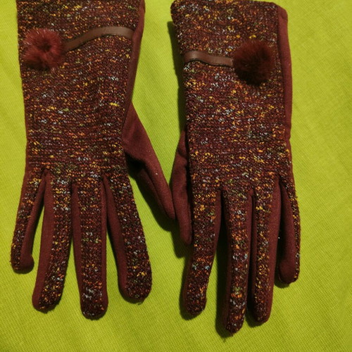 Women's Bordeaux gloves like new