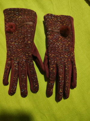 Women's Bordeaux gloves like new