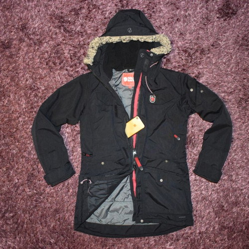 Fjallraven NUUK parka woman size S like new, black and blue