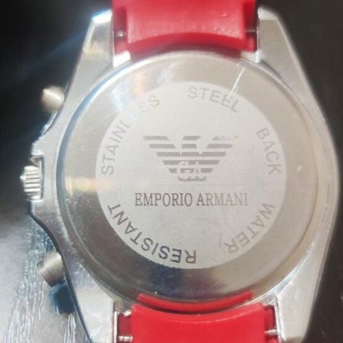 Armani Exchange Waterproof Wristwatch Unisex Stainless Steel Red