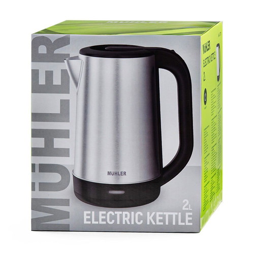 Muhler WK-177S Electric Kettle new, 2L stainless steel