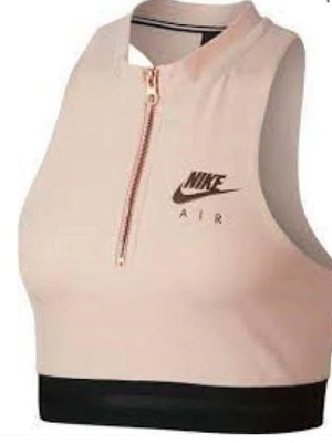 Nike Air Tank Top μπουστάκι small σαν καινούργιο, μπεζ με χρυσό swoosh