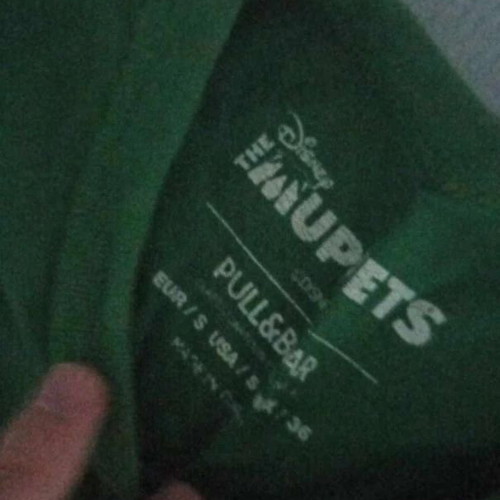 Bershka Muppets green t-shirt used, size Small