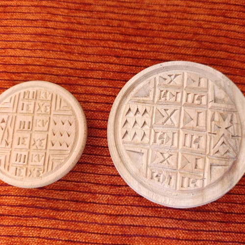 Handmade prosphoro stamps 12 and 9cm like new