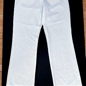 Λευκό παντελόνι λινό