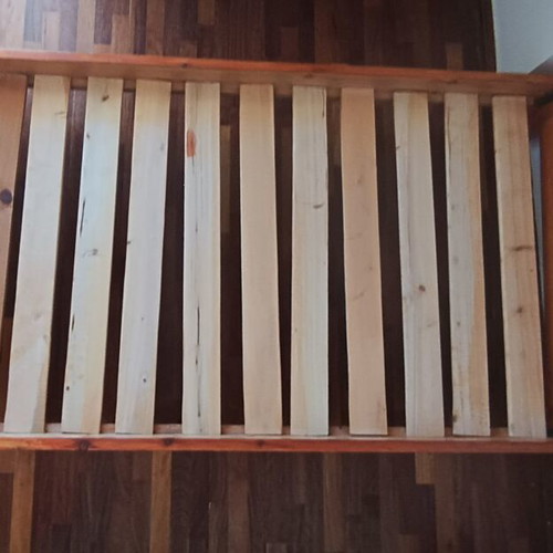 Single bed with mattress used, wooden large 2.15 x 1.15 m