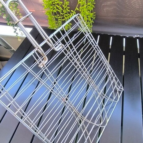 Double Stainless Steel Grilling Rack 28x28 cm like new with Lock