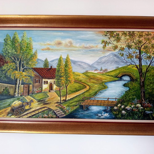 Original oil painting by Chrysoula Bala, large size, like new