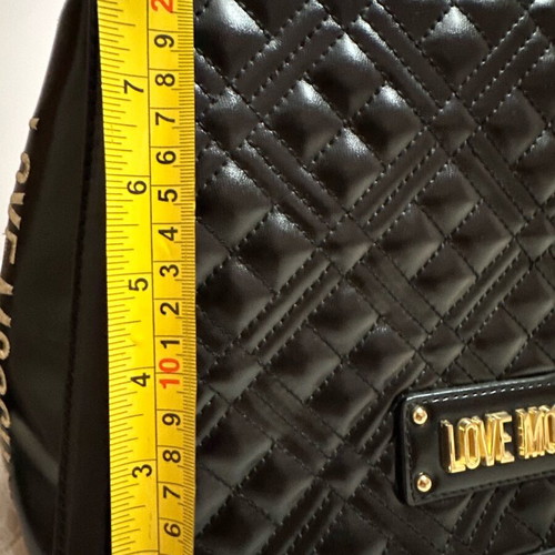 Love Moschino shoulder bag used, black with pouch