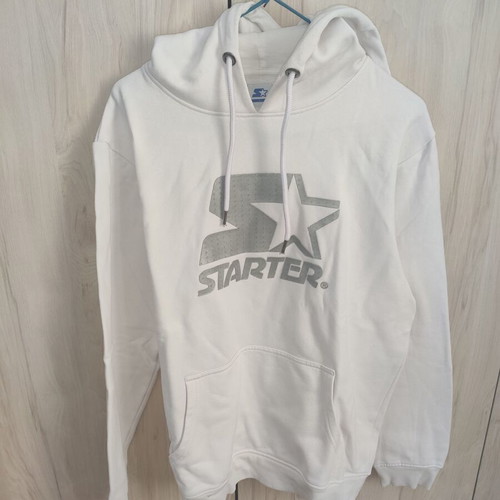 Starter men's vintage hoodie white with grey logo size L