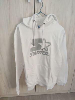 Starter men's vintage hoodie white with grey logo size L