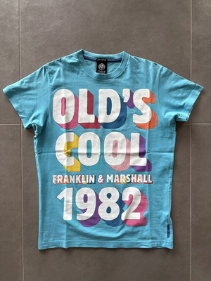 Franklin & Marshall turquoise t-shirt with print size S like new