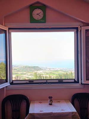 Villa near Kiato Corinthia with panoramic sea view and garden
