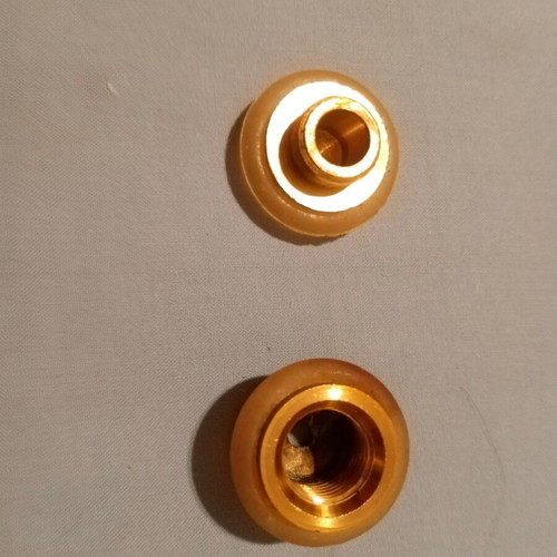 3 brass door stops with rubber rings