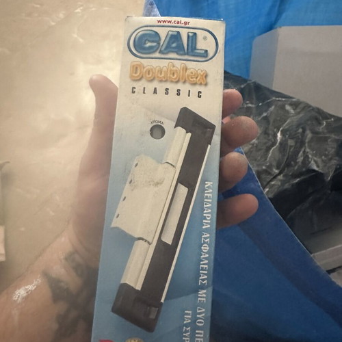 Cal Doublex Classic lock for sliding doors and windows, silver, pack of 8, new