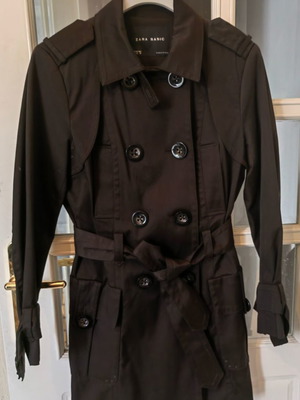 Zara women's long trench coat XL brown new, unworn