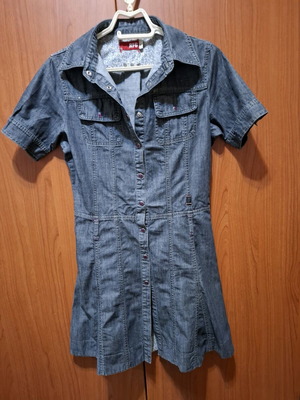 Dress made of thin denim fabric like new, size M
