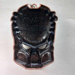 Predator metal mask keychain used