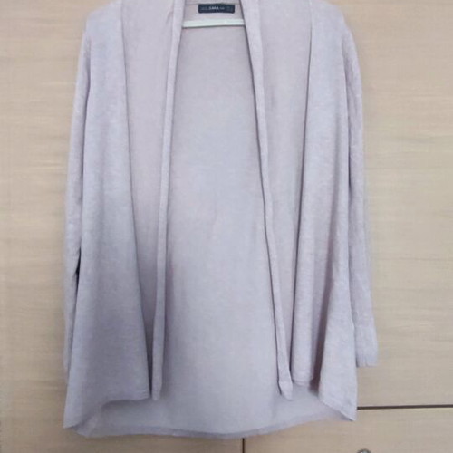 Zara knitted cardigan Large like new, beige pink