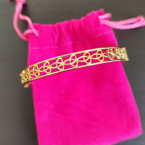 Gold stainless steel bracelet with unique design like new