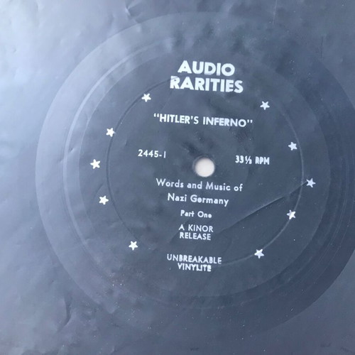 Lp: Hitler’s Inferno, vinyl, record, vinyl, document, Adolf Hitler, archive