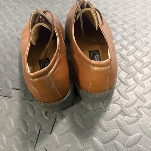 Men's leather shoes used, brown classic style, size 42