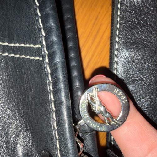 Longchamp leather crossbody bag like new, black