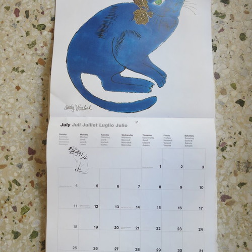 Andy Warhol Cats 2004 calendar used