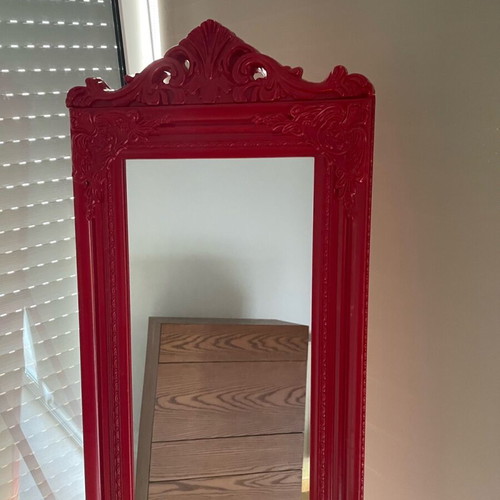 Kare design floor mirror used, red