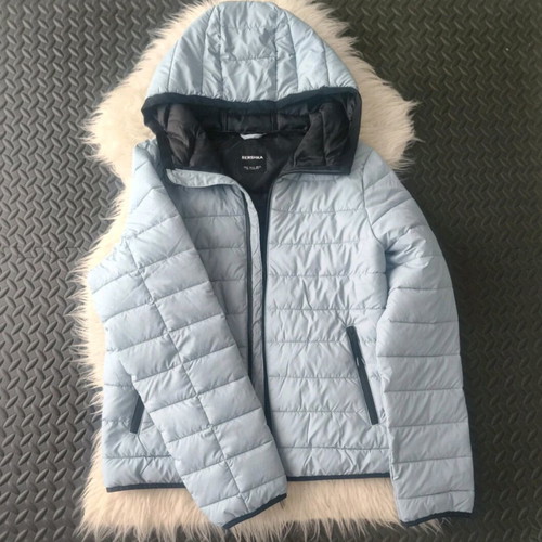 Men's light blue puffer jacket Bershka size M new