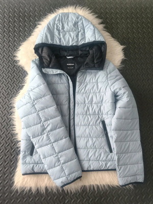 Men's light blue puffer jacket Bershka size M new