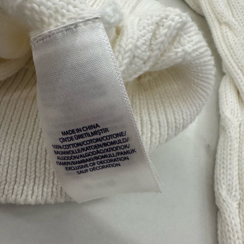 Ralph Lauren white long ribbed cardigan like new, size small