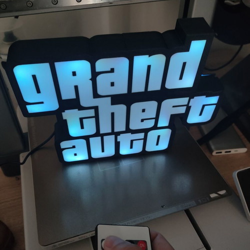 Light Box Grand Theft Auto GTA with Colorful LED and USB
