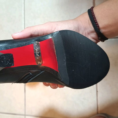 Dodici leather ankle boot new black size 38