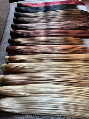 Ponytail hair extension new, 60 cm, 100 g, 12 colors, curlable