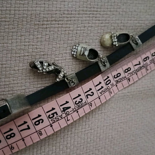 Rubber bracelet with charms like new