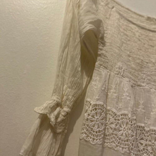 King Kong, white dress, size S, 70% cotton, 30% silk, with lining.