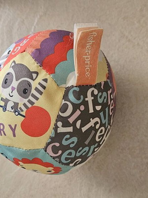 Soft Fisher Price ball like new and educational remote with sounds