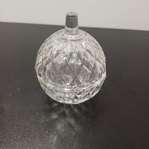 Crystal box with lid sphere like new