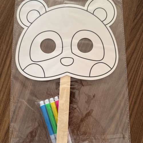 Painting mask with panda animal and 4 markers new