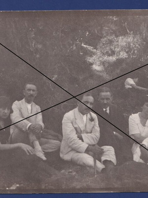 Commemorative photo 1920 Dionysos Attica trip used 9x15 cm