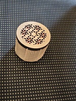 Carved wooden box for small items new, handmade