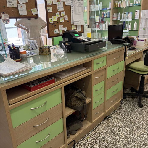 Pharmacy Cabinet Like New With Shelves And Drawers