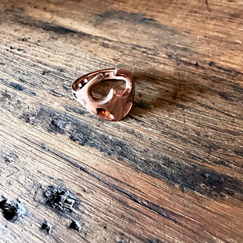 Zodiac Series Taurus Ring Size 56 EU Copper Polished