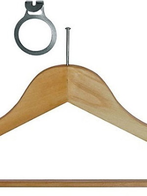 Κρεμάστρα ξύλινη αντικλεπτική ξενοδοχείου καινούργια E-3034 Sidirela