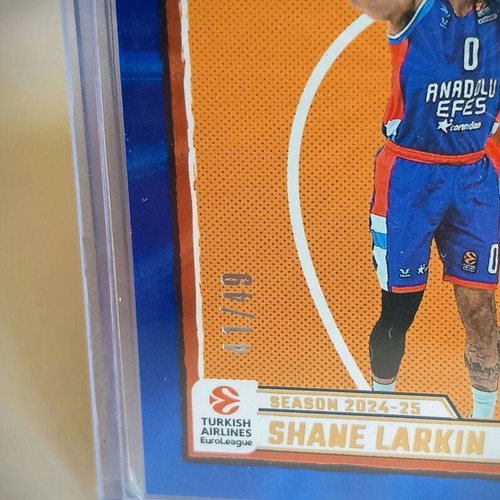 Shane Larkin Panini Donruss Euroleague Reigning 3s Blue Card 41/49 like new